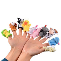Animal Finger Puppet, Multi Color. Pack of 10