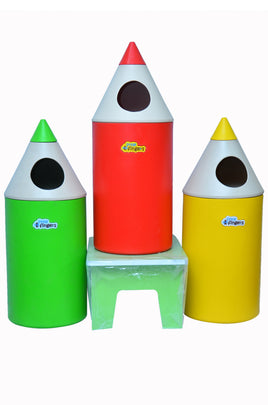 Little Fingers Pencil School Dustbin (Multicolour)