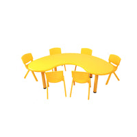 Little Fingers   Half-Moon Plastic Activity Table Set with 4 Chairs